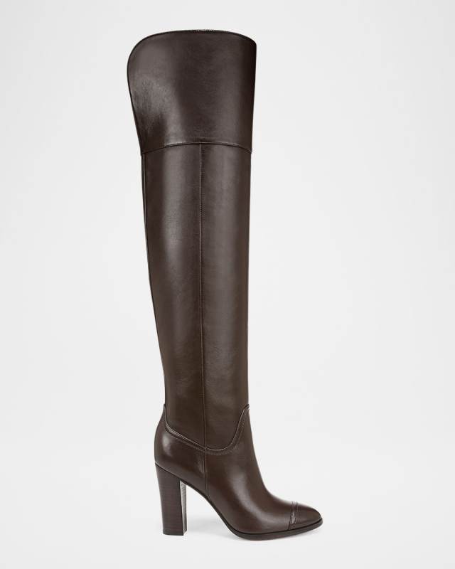 Conrad Leather Over-The-Knee Boots